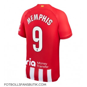 Atletico Madrid Memphis Depay #9 Replika Hemmatröja 2023-24 Kortärmad